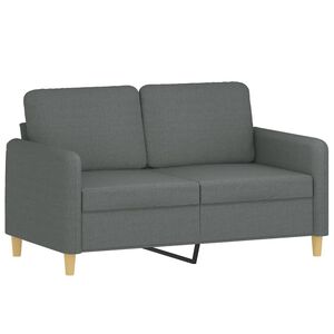 vidaXL Canap&eacute; &agrave; 2 places Gris fonc&eacute; 120 cm Tissu