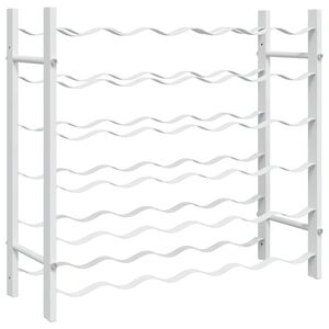 vidaXL Casier &agrave; bouteilles pour 36 bouteilles Blanc M&eacute;tal