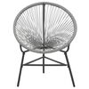 vidaXL Chaise de jardin sous forme de lune R&eacute;sine tress&eacute;e Gris