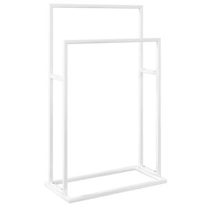 vidaXL Porte-serviettes sur pied Blanc 48x24x78,5 cm Fer