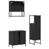 vidaXL Ensemble de meubles salle de bain 3 pcs noir bois d'ingénierie