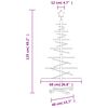 vidaXL Arbre de No&euml;l en bois pour d&eacute;coration 125 cm bois massif de pin