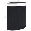 vidaXL Panier &agrave; linge d'angle Bambou Noir 60 L