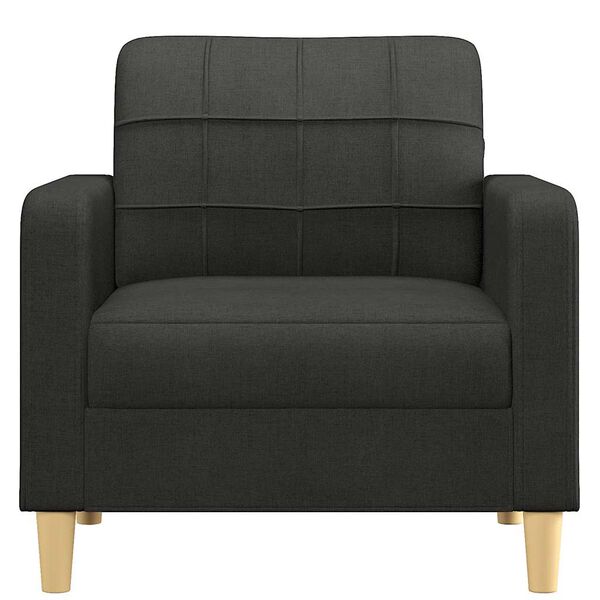 vidaXL Fauteuil Noir 60 cm Tissu