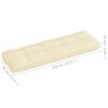 vidaXL Coussins de canap&eacute; palette lot de 7 Cr&egrave;me
