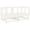 vidaXL Canap&eacute;s d'angle de jardin 2 pcs blanc bois de pin massif