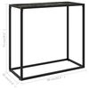 vidaXL Table console Noir 80x35x75 cm Verre trempé