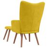 vidaXL Chaise de relaxation avec repose-pied Jaune moutarde Velours