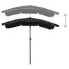 vidaXL Parasol de jardin avec mât 200x130 cm noir