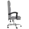 vidaXL Fauteuil inclinable de bureau gris clair tissu