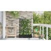 vidaXL Cache-pot de jardin 2 pcs Noir 80 x 40 x 125,5 cm Acier