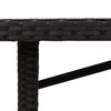 vidaXL Table de jardin dessus en verre noir 190x80x74cm r&eacute;sine tress&eacute;e