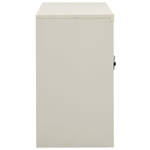 vidaXL Armoire de bureau Gris clair 90x40x70 cm Acier