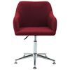 vidaXL Chaise pivotante &agrave; manger rouge bordeaux tissu
