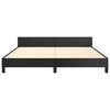 vidaXL Cadre de lit sans matelas noir queen similicuir