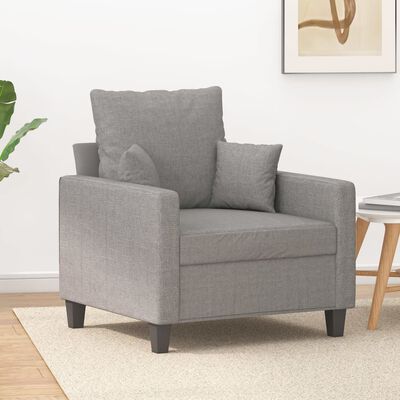 vidaXL Fauteuil Gris clair 60 cm Tissu