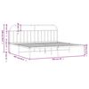 vidaXL Cadre de lit m&eacute;tal sans matelas et t&ecirc;te de lit blanc 193x203 cm