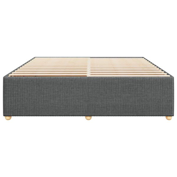 vidaXL Cadre de lit sans matelas gris foncé tissu