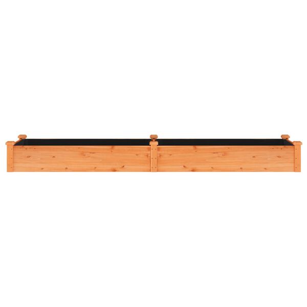 vidaXL Lit sur&eacute;lev&eacute; de jardin doublure 240x60x25 cm bois massif sapin
