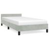 vidaXL Cadre de lit sans matelas gris clair double XL velours