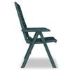 vidaXL Chaises inclinables de jardin lot de 2 Plastique Vert