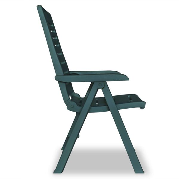 vidaXL Chaises inclinables de jardin lot de 2 Plastique Vert