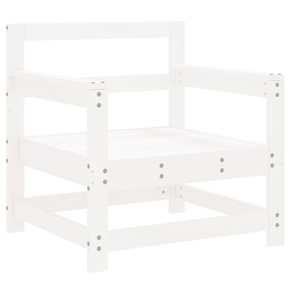 vidaXL Chaises de jardin lot de 2 blanc bois massif de pin