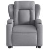 vidaXL Fauteuil inclinable de massage électrique gris clair tissu
