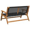 vidaXL Mobilier de jardin Noir 122 x 78 x 73cm Bois d'acacia massif