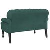 vidaXL Banc avec dossier vert fonc&eacute; 119,5x64,5x75 cm velours