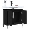 vidaXL Armoire lavabo de salle de bain noir 60x30x60 cm