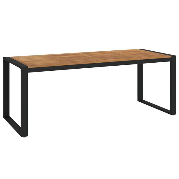 vidaXL Table de jardin et pieds en forme de U 200x90x75 cm bois acacia