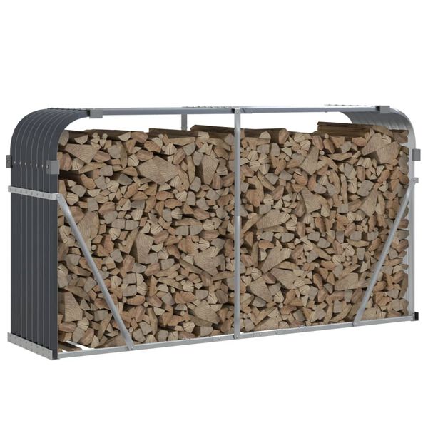 vidaXL Porte-b&ucirc;ches anthracite 180x45x100 cm acier galvanis&eacute;