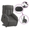 vidaXL Fauteuil inclinable de massage électrique gris foncé tissu