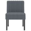 vidaXL Fauteuil sans accoudoirs gris fonc&eacute; velours