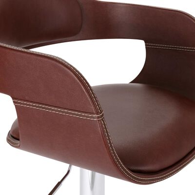 vidaXL Tabouret de bar Marron Similicuir