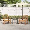 vidaXL Chaises de jardin 2 pcs Naturel 60 x 65 x 76.5 cm