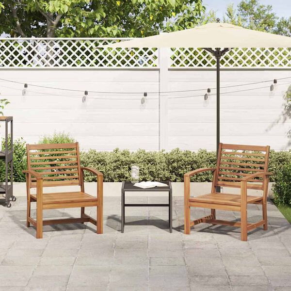 vidaXL Chaises de jardin 2 pcs Naturel 60 x 65 x 76.5 cm