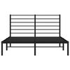 vidaXL Cadre de lit m&eacute;tal sans matelas avec t&ecirc;te de lit noir 135x190cm