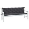 vidaXL Coussins de banc de jardin lot de 2 anthracite m&eacute;lang&eacute; tissu