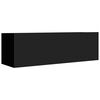 vidaXL Meubles TV 4 pcs Noir 100x30x30 cm Bois d'ingénierie