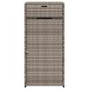 vidaXL Armoire de rangement de jardin gris 55x55x111 cm résine tressée