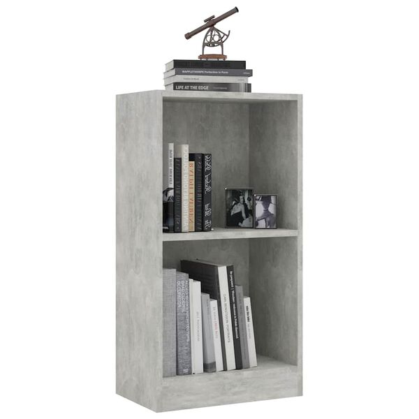 vidaXL Bibliothèque gris béton 40x24x75 cm bois d'ingénierie