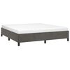 vidaXL Cadre de lit sans matelas gris fonc&eacute; California velours