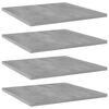 vidaXL Panneaux de biblioth&egrave;que 4 pcs gris b&eacute;ton bois d&rsquo;ing&eacute;nierie
