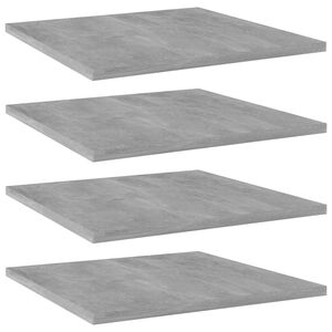 vidaXL Panneaux de biblioth&egrave;que 4 pcs gris b&eacute;ton bois d&rsquo;ing&eacute;nierie