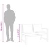 vidaXL Banc de jardin 114,5 cm avec coussin cr&egrave;me Bois solide d'acacia