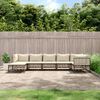 vidaXL Salon de jardin 7 pcs avec coussins anthracite r&eacute;sine tress&eacute;e