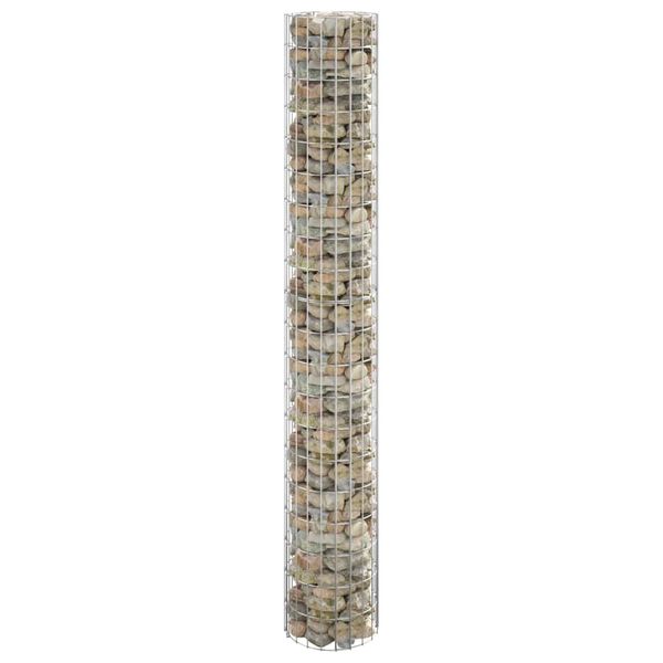 vidaXL Poteau &agrave; gabion circulaire Acier galvanis&eacute; &Oslash;30x200 cm