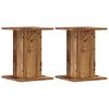 vidaXL Supports de haut-parleurs 2 pcs vieux bois bois d'ing&eacute;nierie